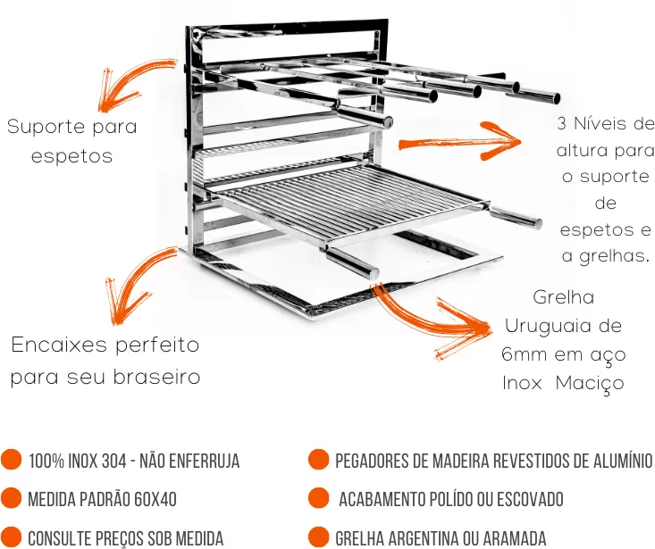 Churrasqueira Em Inox Grill Suspenso Decorgrill